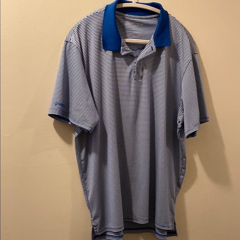 Bonobos Blue Striped Men's Polo Shirt - golf - large - standard fit